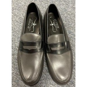 Men's JM Weston 180 Loafer Grey and Black - 10 1/2C